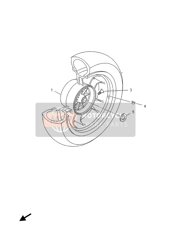 Yamaha YP250R 2013 HINTERRAD für ein 2013 Yamaha YP250R